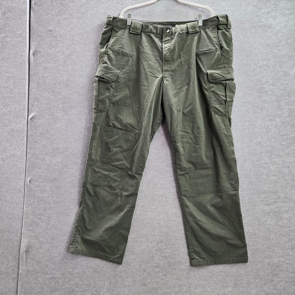 5.11 Tactical Men Pants 44x30 Green Ripstop Cargo Pockets Utility Polyester - Picture 1 of 12